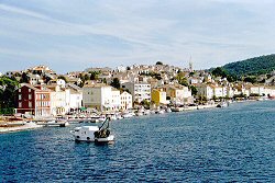 der Hafen von Mali Losinj in Kroatien