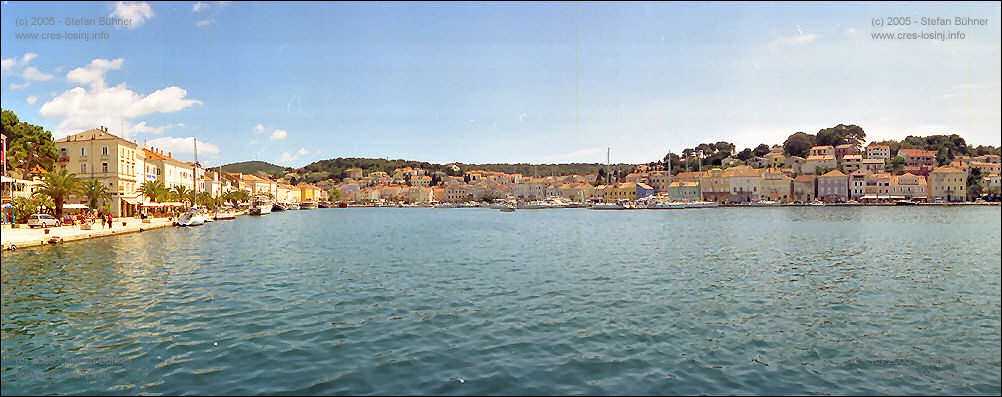 Blick in den Hafen von Mali Losinj, fotographiert von einem Standpunkt in der N�he der F�hranlegestelle
