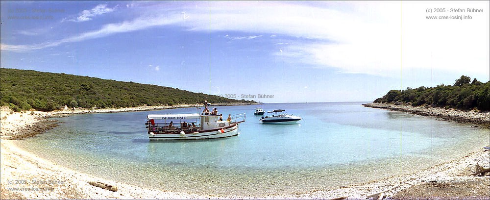 Panoramafotos von der Insel Losinj - die Mateo von Kapit�n Mate in der Bucht Plieski auf der Insel Losinj